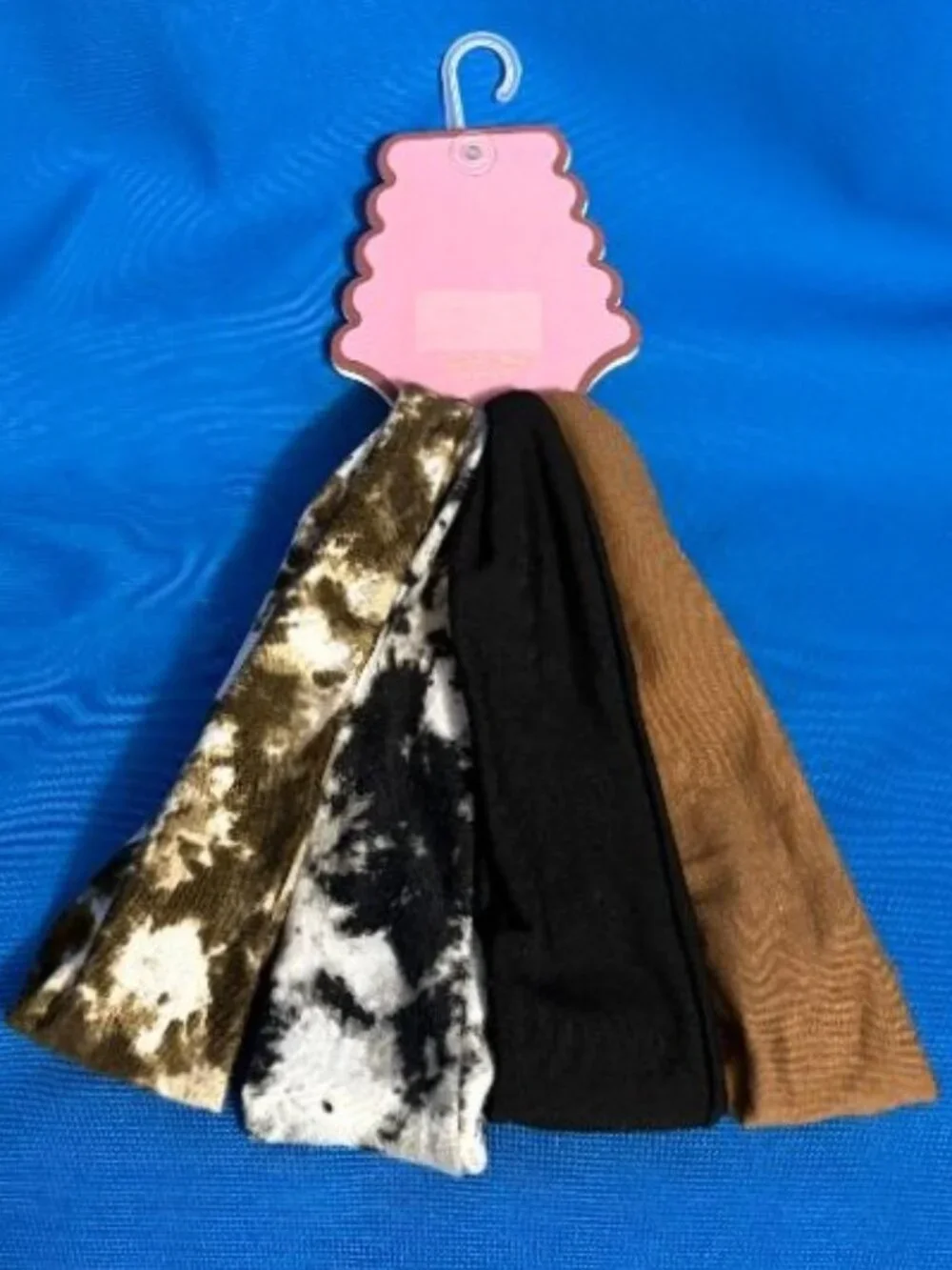NEW SUNDAY STATE 4 PACK SET BEAUTIFUL HEADBANDS W/ SOLIDS & TIE DYED TYPE COLORS